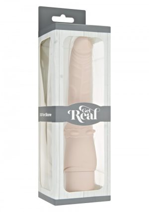 Get Real Vibrator Classic Smooth Light Skin 8.2 Inch