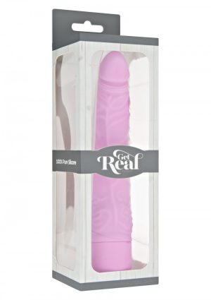 Get Real Classic Slim Vibrator Pink 8.1 Inch