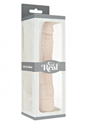 Get Real Classic Slim Vibrator Light Skin 8.1 Inch