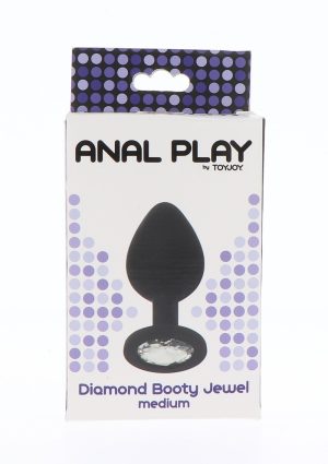 Diamond Booty Jewel Medium Black | Toy Joy