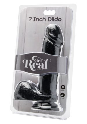 Get Real Dildo 7 Inch With Balls Light Skin