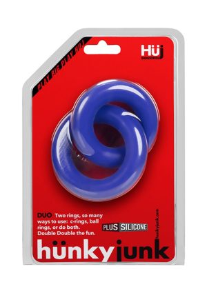 Duo Linked Cock&Ball Rings Blue | HunkyJunk