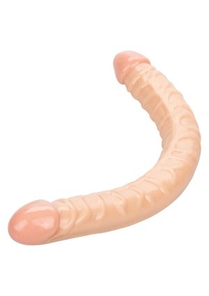 Size Queen Double Dong 17" Light Skin | Calexotics