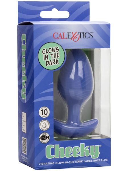 Cheeky Vibrating Glow-In-The-Dark Butt Plug Large